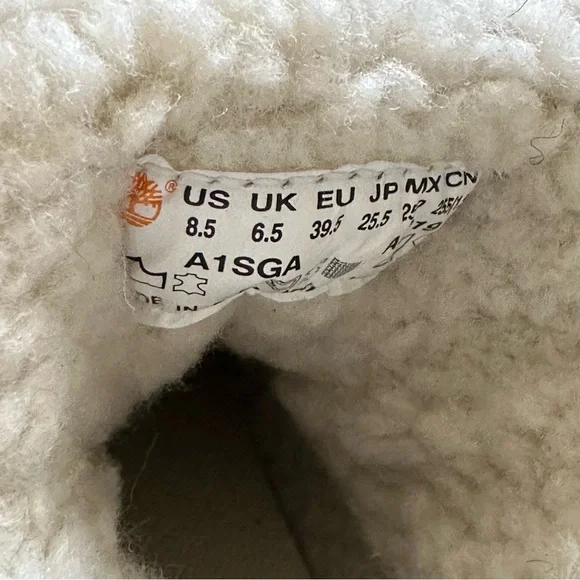 Women’s Timberland Faux Fur Lace Up Boots Size 8.5 - Picture 9 of 9